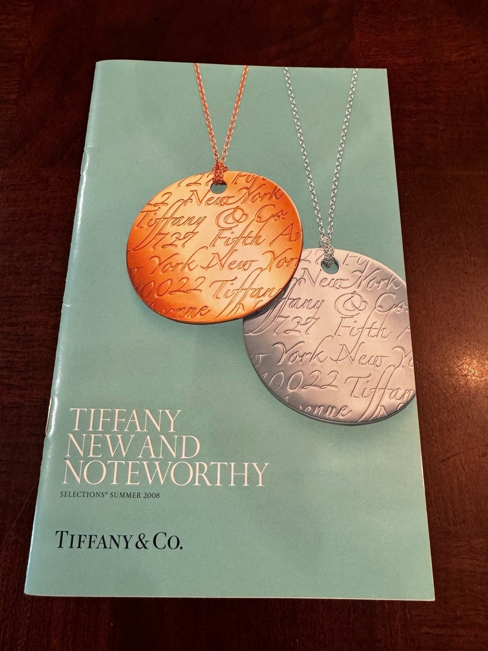 Tiffany & Co. Selections Summer 2008 Printing Advertising Jewelry Catalog Prices
